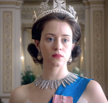 Queen Elizabeth on The Crown source: Netflix